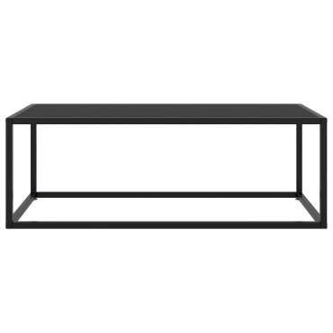 vidaXL Τραπεζάκι Σαλονιού Μαύρο 100x50x35cm με Μαύρο Γυαλί 1 τεμ.