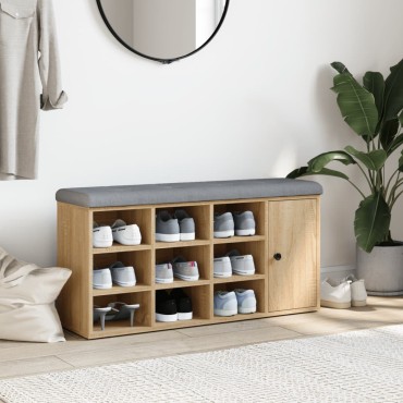 vidaXL Παπουτσοθήκη Sonoma Δρυς 102x32x50cm από Επεξεργασμένο Ξύλο 1 τεμ.
