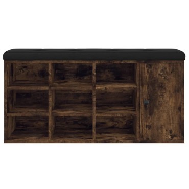 vidaXL Παπουτσοθήκη Καπνιστή Δρυς 102x32x50cm από Επεξεργασμένο Ξύλο 1 τεμ.