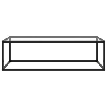 vidaXL Τραπεζάκι Σαλονιού Μαύρο 120x50x35cm με Ψημένο Γυαλί 1 τεμ.