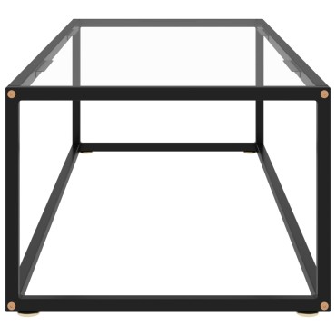vidaXL Τραπεζάκι Σαλονιού Μαύρο 120x50x35cm με Ψημένο Γυαλί 1 τεμ.