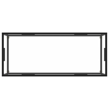 vidaXL Τραπεζάκι Σαλονιού Μαύρο 120x50x35cm με Ψημένο Γυαλί 1 τεμ.