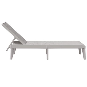 vidaXL Ξαπλώστρα Γκρι 186x60x29 από Πολυπροπυλένιο 118x57x29cm 1 τεμ.
