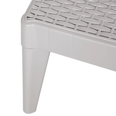 vidaXL Ξαπλώστρα Γκρι 186x60x29 από Πολυπροπυλένιο 118x57x29cm 1 τεμ.