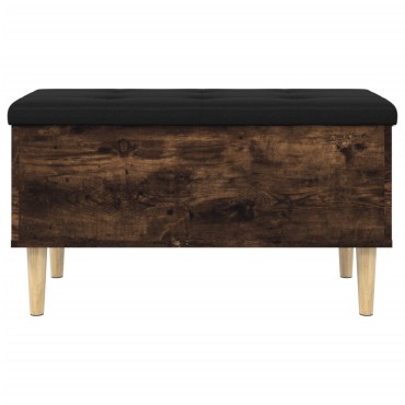 vidaXL Παγκάκι Αποθήκευσης Καπνιστή Δρυς 82x42x46cm από Επεξ. Ξύλο 1 τεμ.