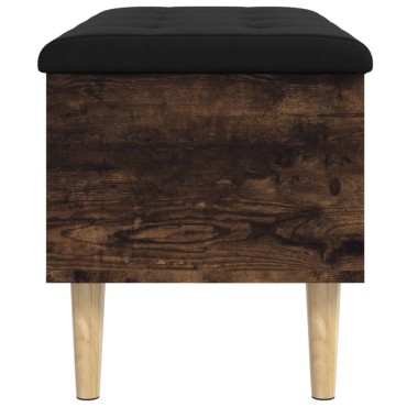 vidaXL Παγκάκι Αποθήκευσης Καπνιστή Δρυς 82x42x46cm από Επεξ. Ξύλο 1 τεμ.