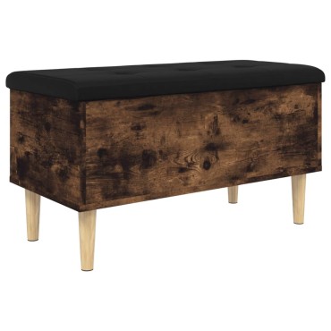 vidaXL Παγκάκι Αποθήκευσης Καπνιστή Δρυς 82x42x46cm από Επεξ. Ξύλο 1 τεμ.
