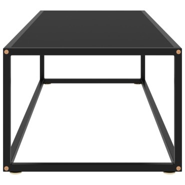 vidaXL Τραπεζάκι Σαλονιού Μαύρο 120x50x35cm με Μαύρο Γυαλί 1 τεμ.