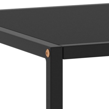 vidaXL Τραπεζάκι Σαλονιού Μαύρο 120x50x35cm με Μαύρο Γυαλί 1 τεμ.