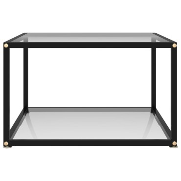 vidaXL Τραπεζάκι Σαλονιού Διαφανές 60x60x35cm από Ψημένο Γυαλί 1 τεμ.