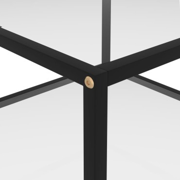 vidaXL Τραπεζάκι Σαλονιού Διαφανές 60x60x35cm από Ψημένο Γυαλί 1 τεμ.