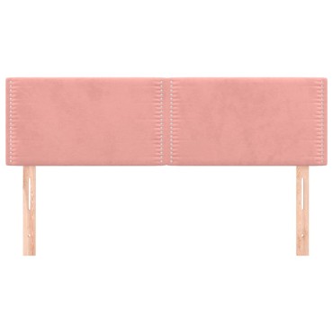 vidaXL Κεφαλάρια Κρεβατιού 2 τεμ. Ροζ 72x5x78/88cm Βελούδινα