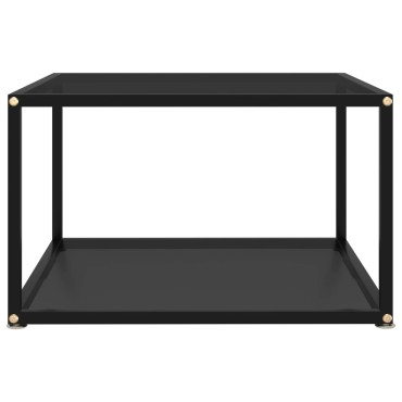 vidaXL Τραπεζάκι Σαλονιού Μαύρο 60x60x35cm από Ψημένο Γυαλί 1 τεμ.