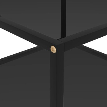 vidaXL Τραπεζάκι Σαλονιού Μαύρο 60x60x35cm από Ψημένο Γυαλί 1 τεμ.