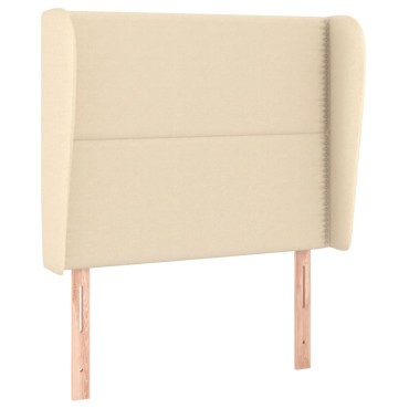 vidaXL Κεφαλάρι με Πτερύγια Κρεμ 83x23x118/128cm Υφασμάτινο 1 τεμ.