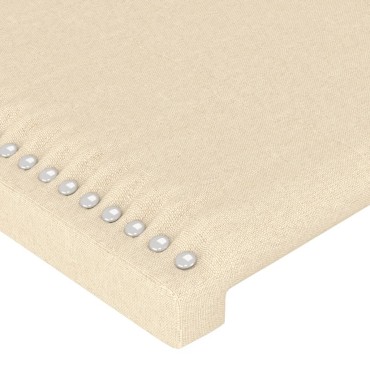 vidaXL Κεφαλάρι Κρεβατιού LED Κρεμ 163x16x78/88cm Υφασμάτινο 1 τεμ.