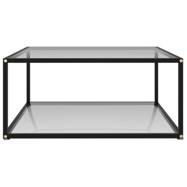 vidaXL Τραπεζάκι Σαλονιού Διαφανές 80x80x35cm από Ψημένο Γυαλί 1 τεμ.