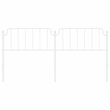 vidaXL Κεφαλάρι Λευκό Μεταλλικό 206x4x102cm 1 τεμ.