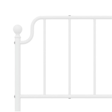 vidaXL Κεφαλάρι Λευκό Μεταλλικό 206x4x102cm 1 τεμ.