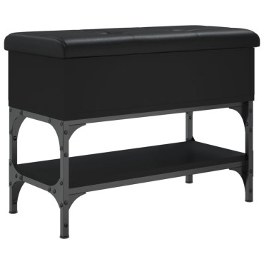 vidaXL Παπουτσοθήκη Μαύρη 62x32x45cm από Επεξεργασμένο Ξύλο 1 τεμ.