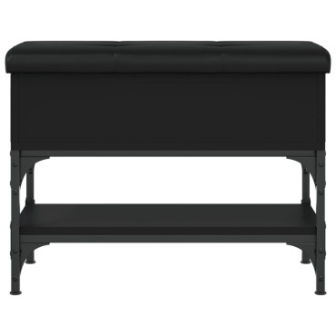 vidaXL Παπουτσοθήκη Μαύρη 62x32x45cm από Επεξεργασμένο Ξύλο 1 τεμ.