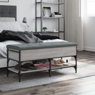 vidaXL Παπουτσοθήκη Γκρι Sonoma 102x42x45cm από Επεξεργασμένο Ξύλο 1 τεμ.