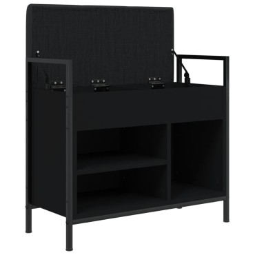 vidaXL Παπουτσοθήκη Μαύρη 65,5x32x57,5cm από Επεξεργασμένο Ξύλο 1 τεμ.