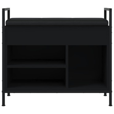 vidaXL Παπουτσοθήκη Μαύρη 65,5x32x57,5cm από Επεξεργασμένο Ξύλο 1 τεμ.