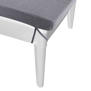 vidaXL Ξαπλώστρα με Μαξιλάρι Λευκή 186x60x29 από Πολυπροπυλένιο 118x57x29cm 1 τεμ.
