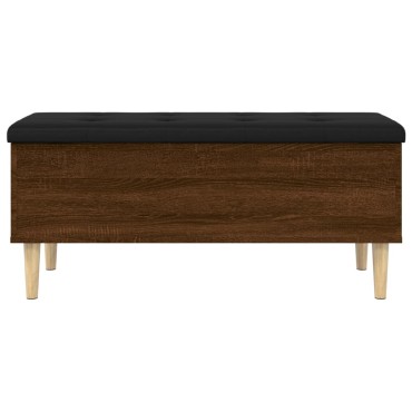 vidaXL Παγκάκι Αποθήκευσης Καφέ Δρυς 102x42x46cm από Επεξ. Ξύλο 1 τεμ.