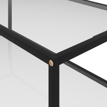 vidaXL Τραπεζάκι Σαλονιού Διαφανές 100x50x35cm από Ψημένο Γυαλί 1 τεμ.