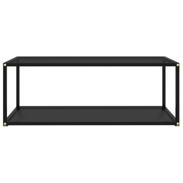 vidaXL Τραπεζάκι Σαλονιού Μαύρο 100x50x35cm από Ψημένο Γυαλί 1 τεμ.