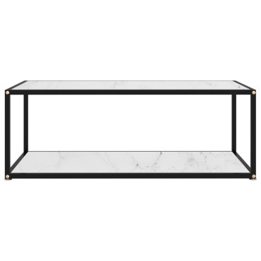 vidaXL Τραπεζάκι Σαλονιού Λευκό 100x50x35cm από Ψημένο Γυαλί 1 τεμ.