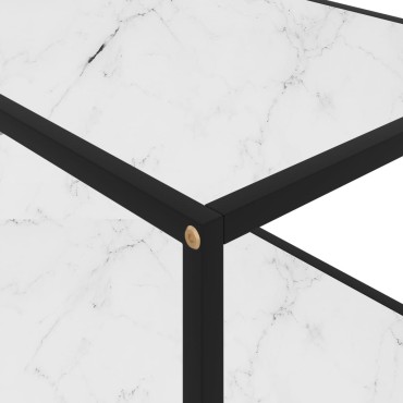 vidaXL Τραπεζάκι Σαλονιού Λευκό 100x50x35cm από Ψημένο Γυαλί 1 τεμ.
