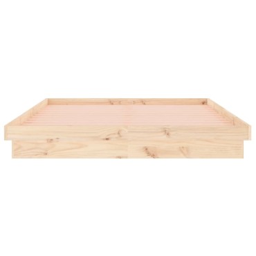 vidaXL Πλαίσιο Κρεβατιού με LED 120 x 200 εκ. από Μασίφ Ξύλο