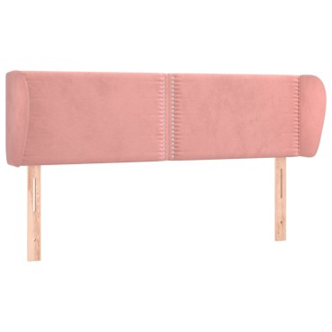 vidaXL Κεφαλάρι με Πτερύγια Ροζ 147x23x78/88cm Βελούδινο 1 τεμ.