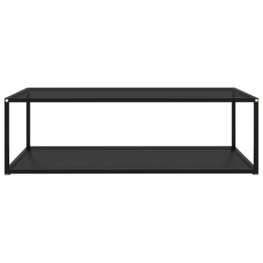 vidaXL Τραπεζάκι Σαλονιού Μαύρο 120x60x35cm από Ψημένο Γυαλί 1 τεμ.