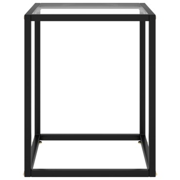 vidaXL Τραπεζάκι Σαλονιού Μαύρο 40x40x50cm με Ψημένο Γυαλί 1 τεμ.