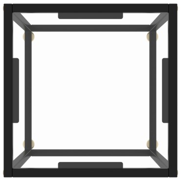vidaXL Τραπεζάκι Σαλονιού Μαύρο 40x40x50cm με Ψημένο Γυαλί 1 τεμ.