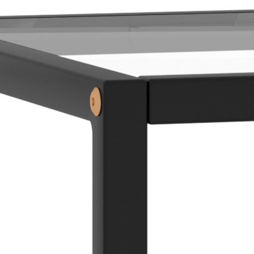 vidaXL Τραπεζάκι Σαλονιού Μαύρο 40x40x50cm με Ψημένο Γυαλί 1 τεμ.