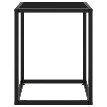 vidaXL Τραπεζάκι Σαλονιού Μαύρο 40x40x50cm με Μαύρο Γυαλί 1 τεμ.