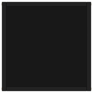 vidaXL Τραπεζάκι Σαλονιού Μαύρο 40x40x50cm με Μαύρο Γυαλί 1 τεμ.