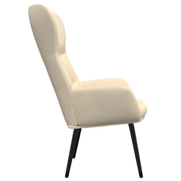 vidaXL Πολυθρόνα Relax Κρεμ Υφασμάτινη 70x77x94cm 1 τεμ.