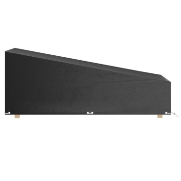 vidaXL Κάλυμμα Ξαπλώστρας 2 τεμ. με 12 Κρίκους 205x75x40/70cm Πολυαιθ.
