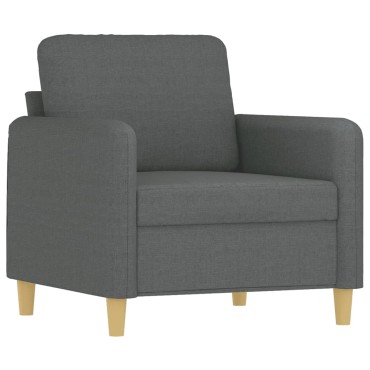 vidaXL Πολυθρόνα Σκούρο Γκρι Υφασμάτινη 78x77x80cm 1 τεμ. Γωνιακός