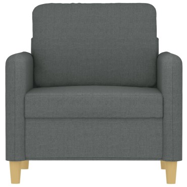 vidaXL Πολυθρόνα Σκούρο Γκρι Υφασμάτινη 78x77x80cm 1 τεμ. Γωνιακός