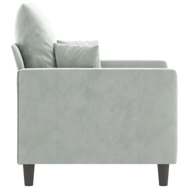 vidaXL Πολυθρόνα Ανοιχτό Γκρι Βελούδινη 78x77x80cm 1 τεμ. Γωνιακός