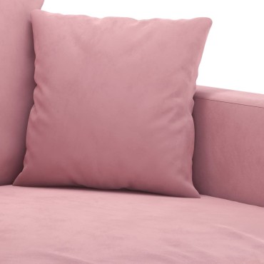 vidaXL Καναπές Διθέσιος Ροζ Βελούδινος 158x77x80cm 1 τεμ.