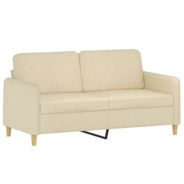 vidaXL Καναπές Διθέσιος Κρεμ Υφασμάτινος 158x77x80cm 1 τεμ.
