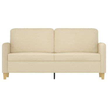 vidaXL Καναπές Διθέσιος Κρεμ Υφασμάτινος 158x77x80cm 1 τεμ.